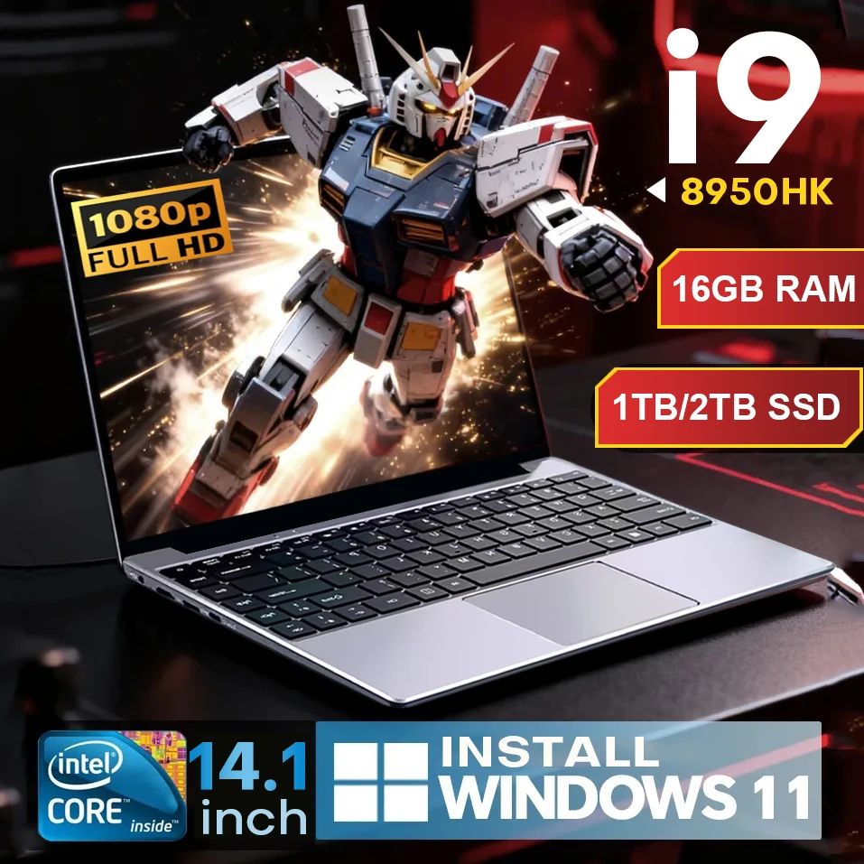 yZ[zProtable 14.1 C` Q[pm[gp\R Ce CORE i9-8950HK ItBX m[gubN 16GB RAM 1TB 2TB SSD 1920*1080HD Q[pm[gp\R PC Q[}[