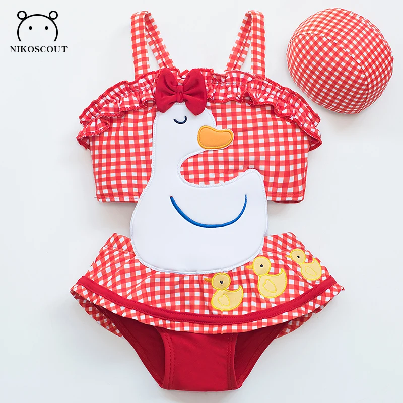 Girls Swimwear 2024 New Baby Girl Korean Girl Princess Cute Children Swimwear