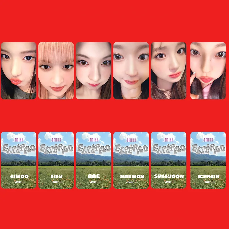 6Pcs/Set Kpop Idol NMIXX MMT Lomo Cards Photocards EXPERGO Photo Card Postcard For Fans Collection