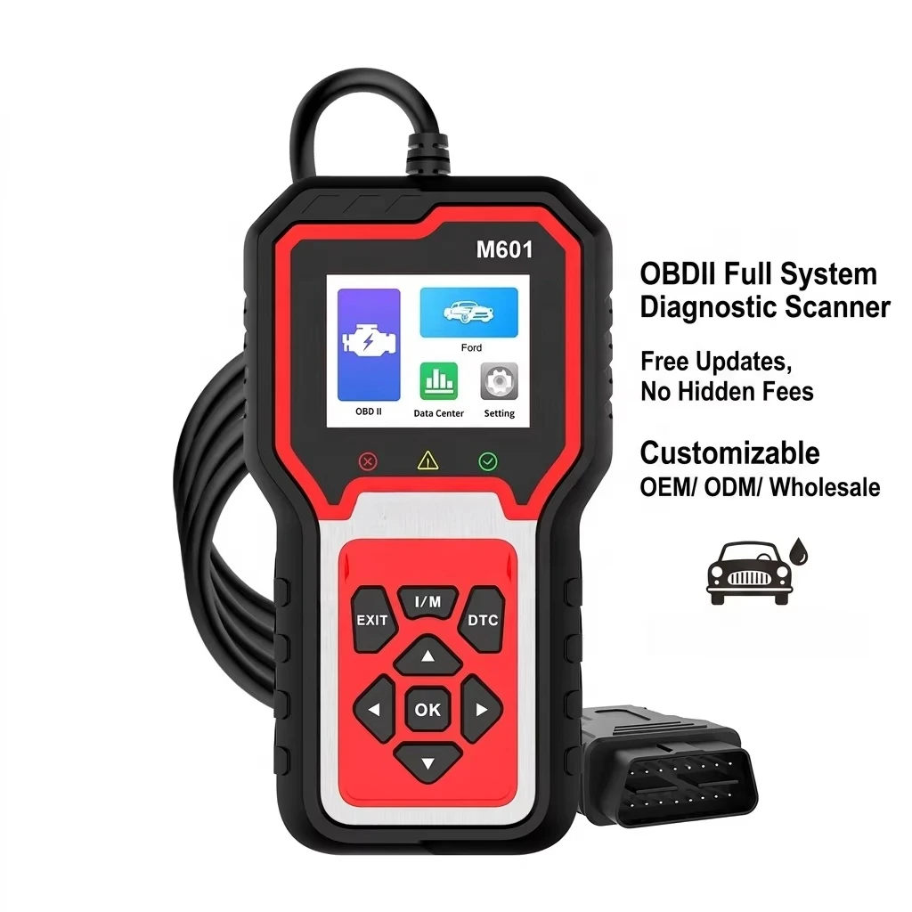 Customized M601D Full System 36 Brands Multi Scan Tool Real Time Live Data Graph Cloud Print Automobile OBD2 Diagnostic Scanner
