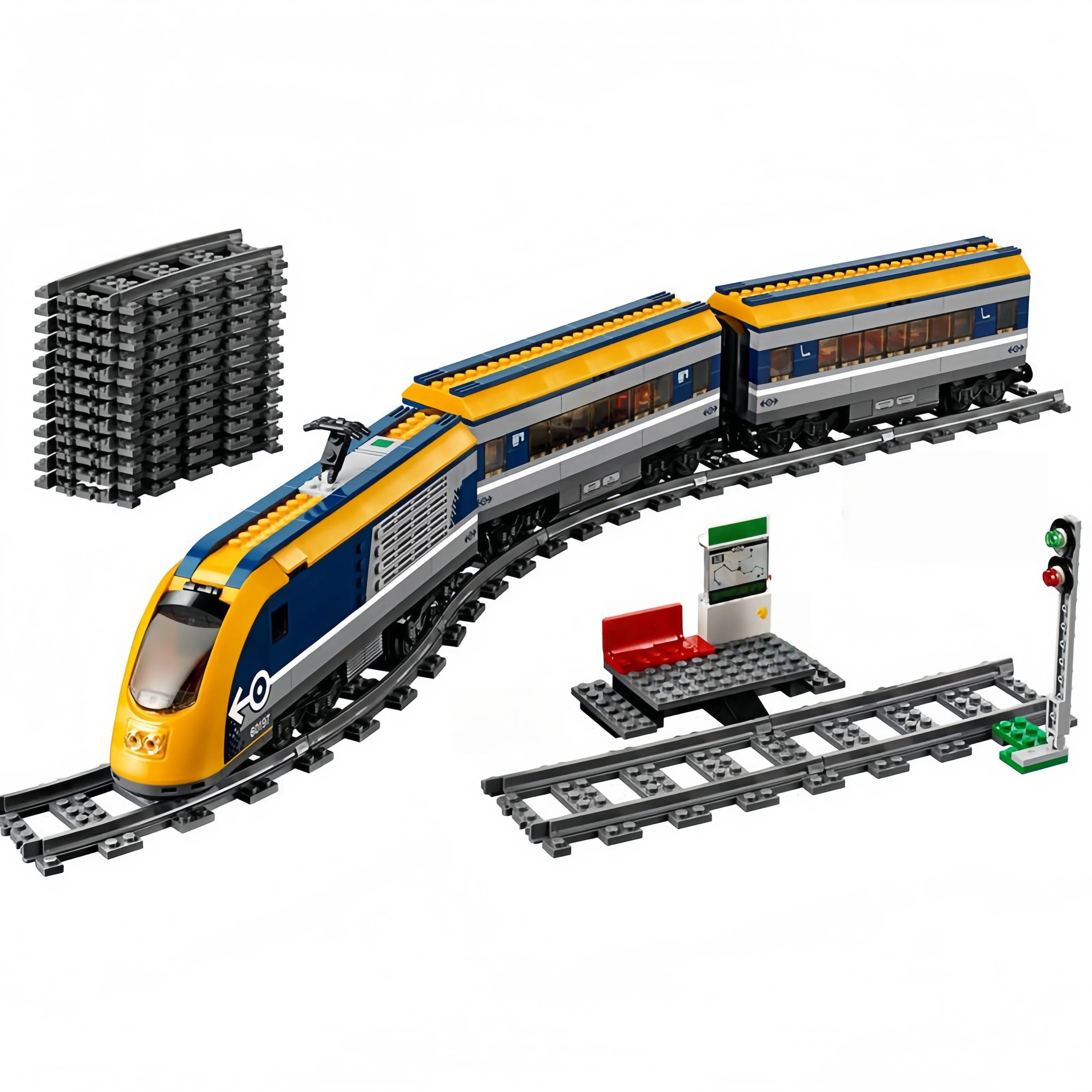 768PCS Stadshogesnelheidstrein Bouwstenen met rails en figuren Kinderen DIY Constructor Educatief speelgoed Geschenken - afbeelding 2