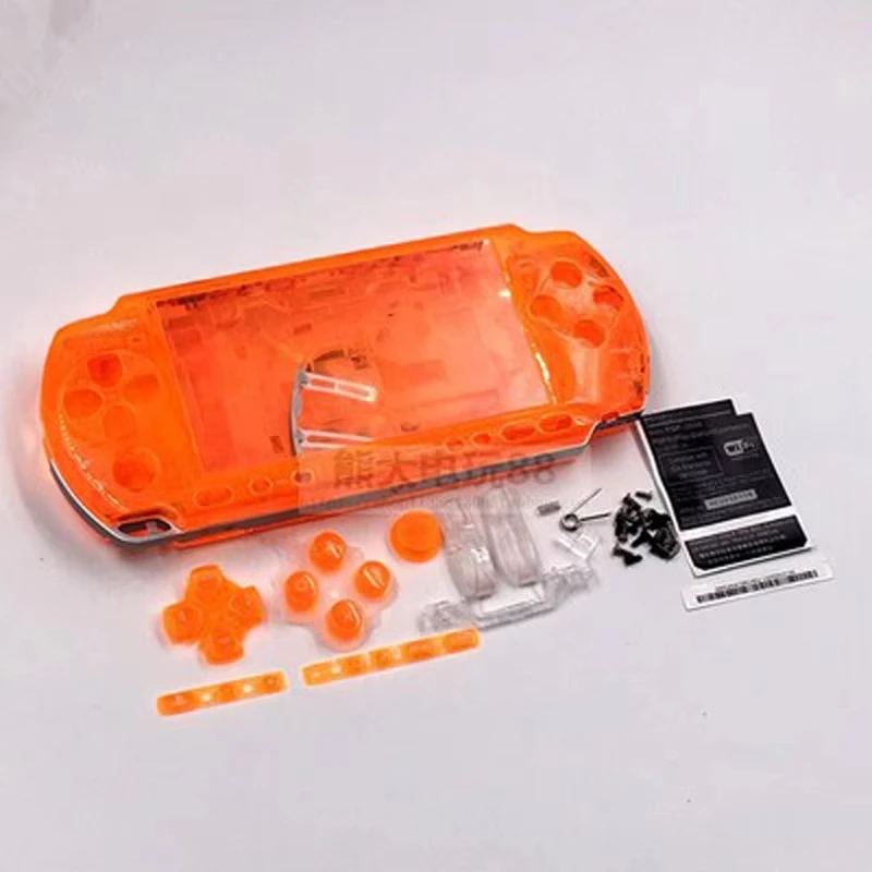 Прозрачный кристаллический корпус консоли для PSP3000 PSP 3000, сменный полный корпус игровой консоли с комплектом кнопок, корпус
