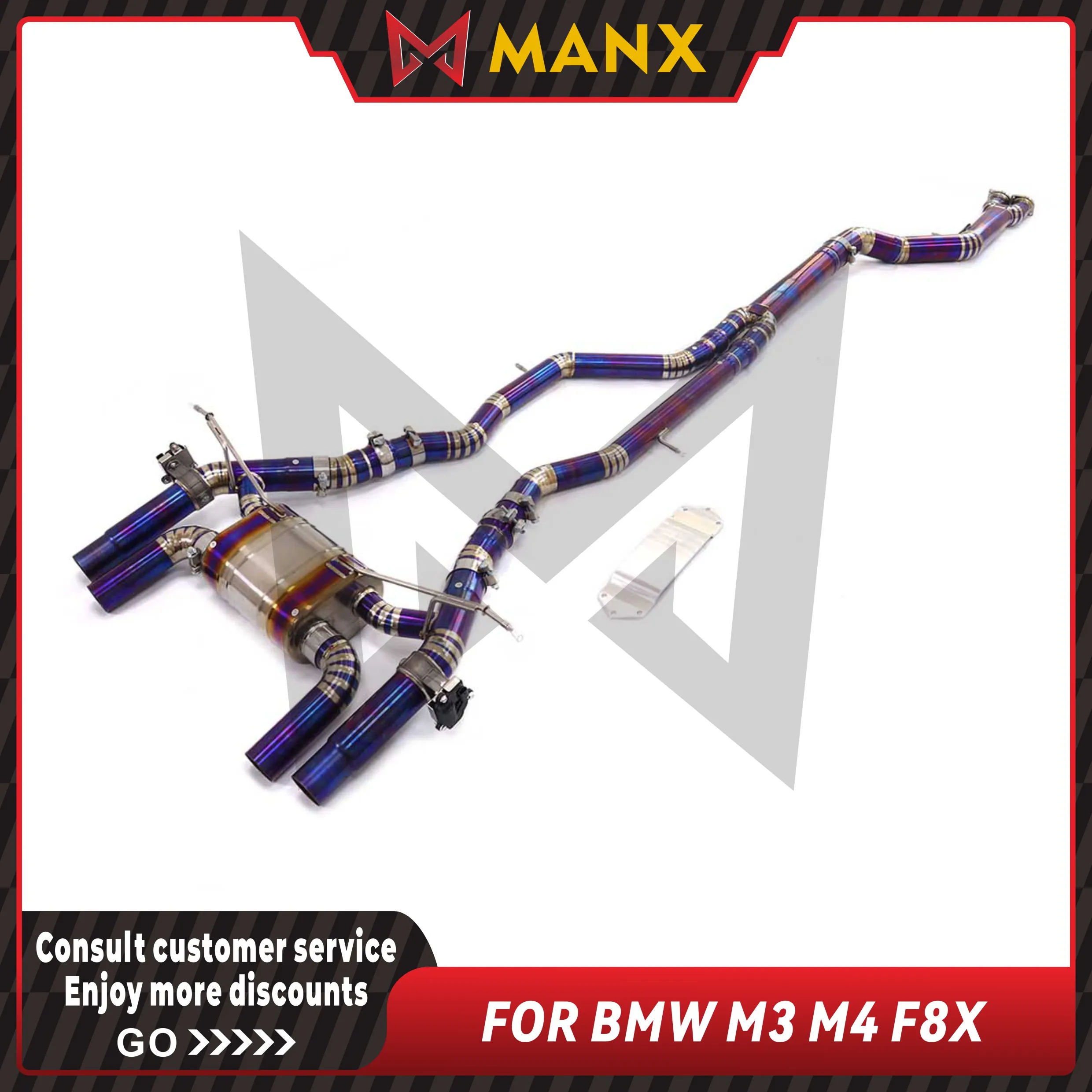 

Suitable for BMW M3 M4 F8X Ti alloy Catback Performance Exhaust System Muffler With Valve Lossless installation