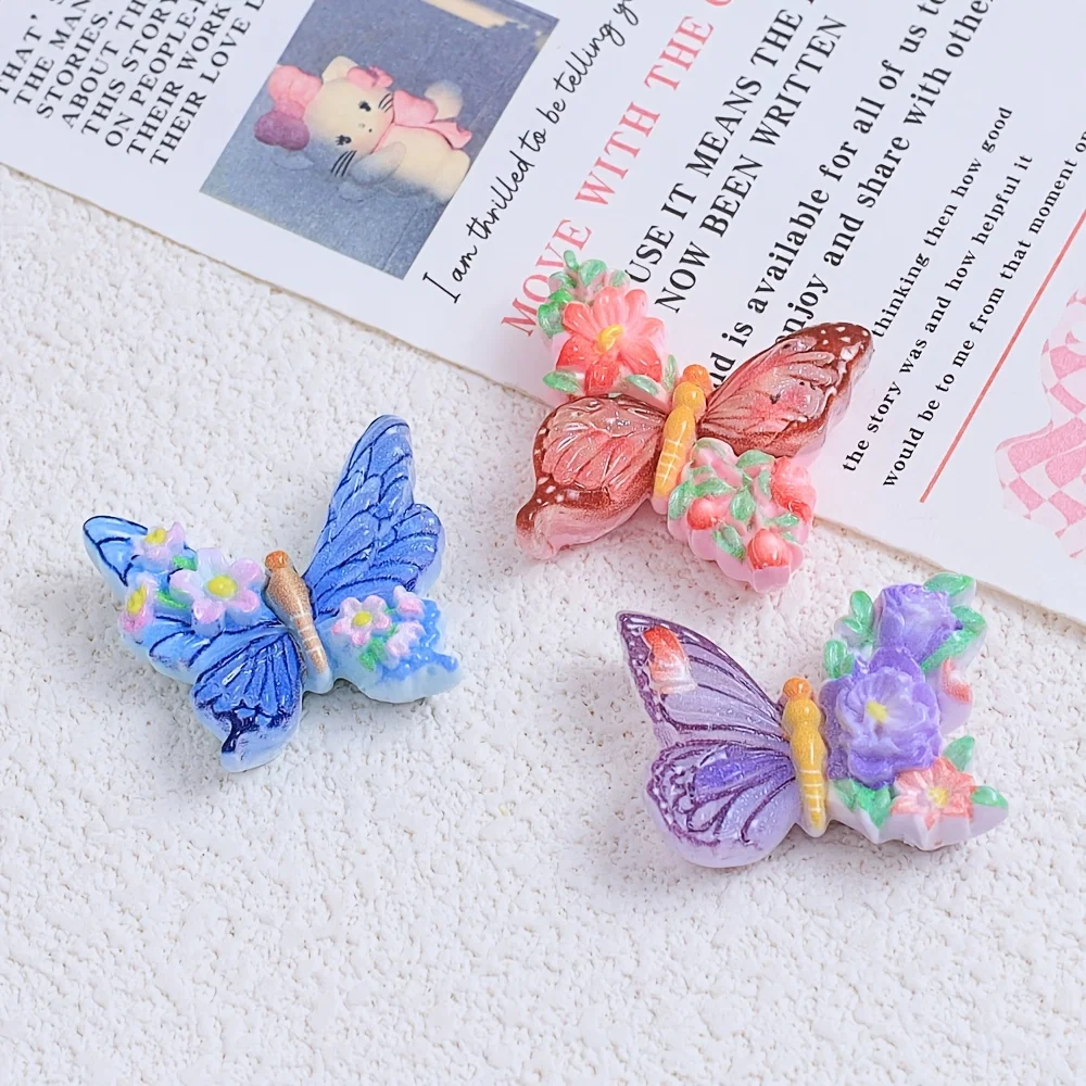5 Stück bunte, leuchtende Blumen- und Schmetterlings-Frühlings-Kühlschrankmagnete, Dekorationen für die Küche zu Hause, niedliche Kühlschrankmagnete