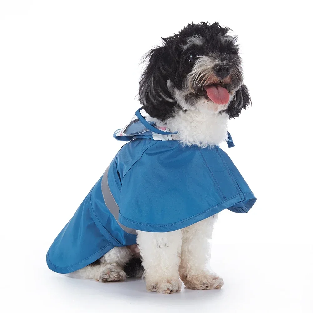 Pet Dog Duck Shark Frogs Shape Reflective Pet Raincoat for Dogs Hoodie Rain Poncho Outdoor Pet Rainwear Bulldog Rain Coat