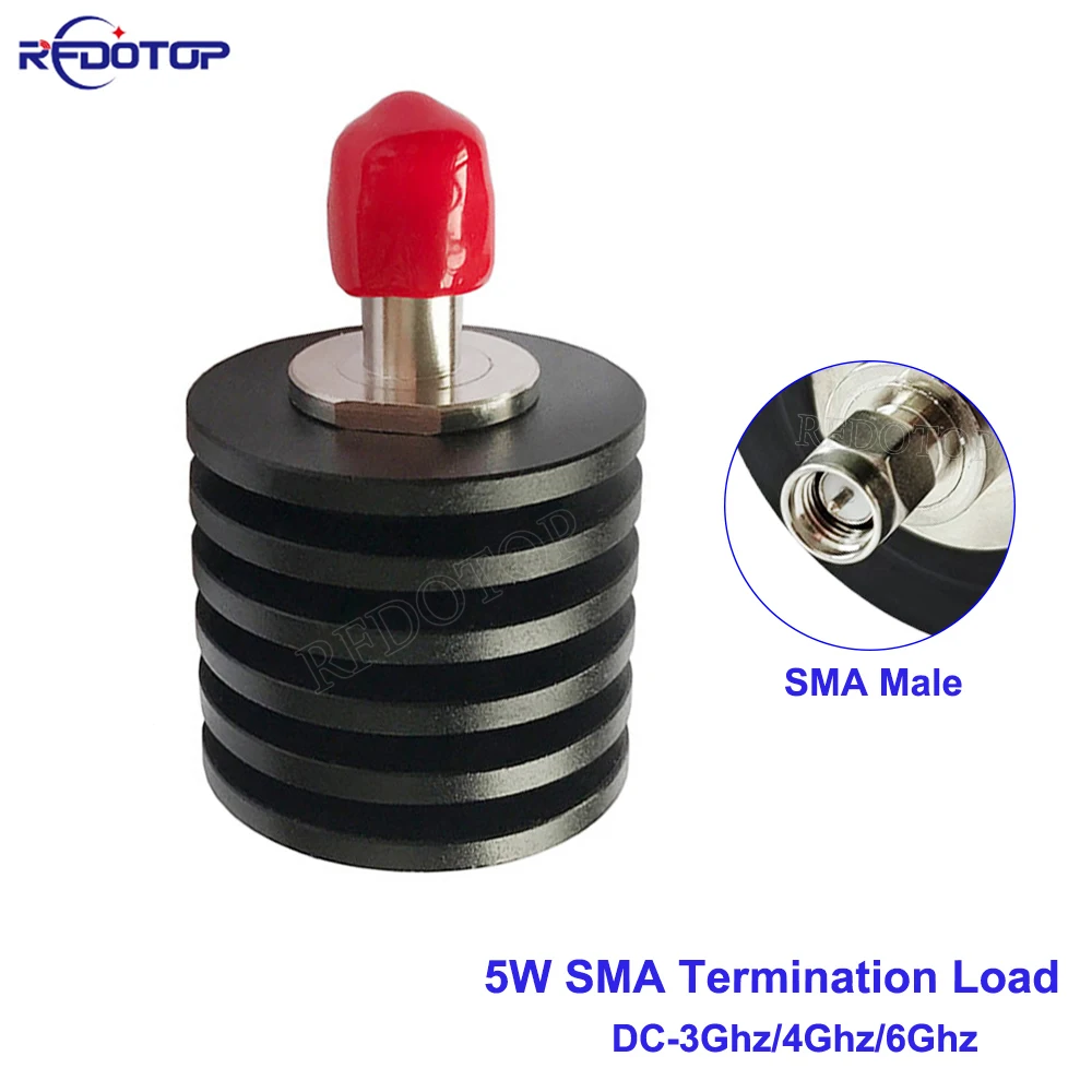 

5W 3GHz/4GHz/6GHz SMA Male RF Coaxial Termination Dummy Load SWR＜1.2 50 Ohm Connector Socket Brass Straight Coaxial RF Adapters