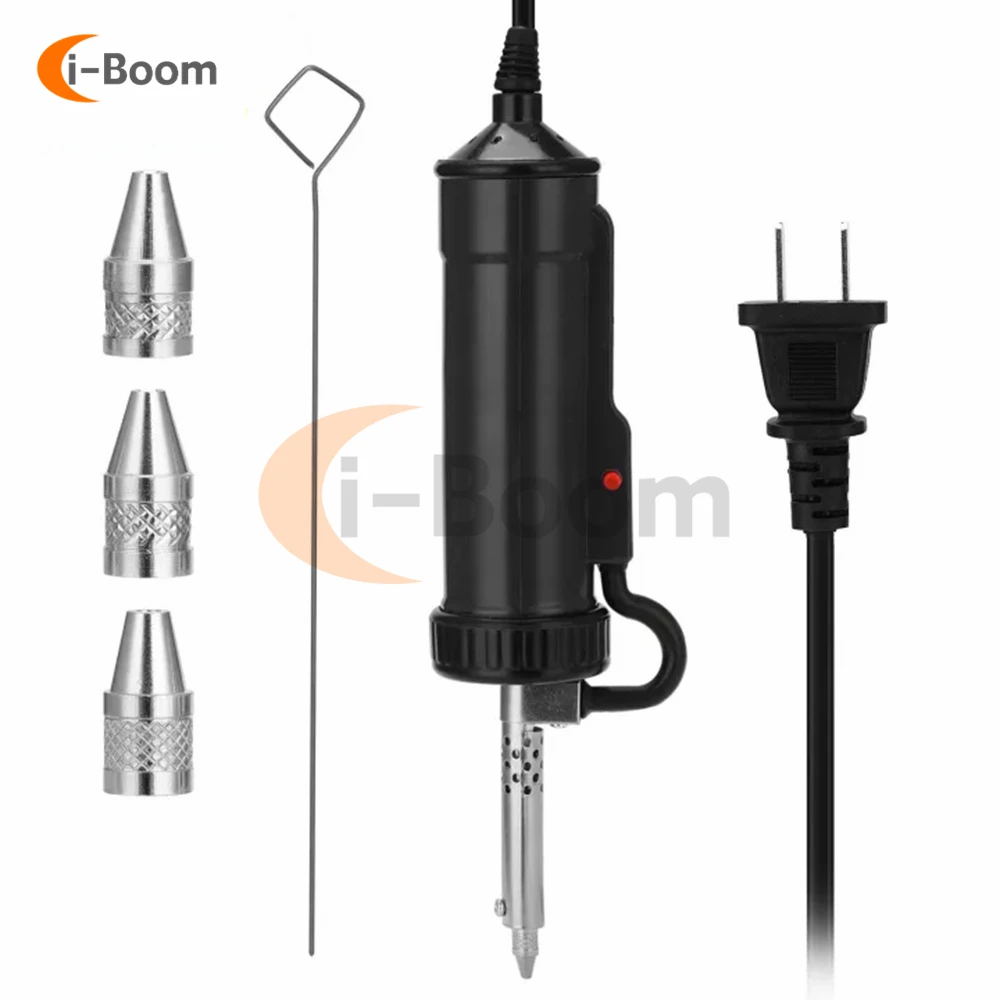 Electric Vacuum Welding Soldering Tin Sucker Vacuum 110V 220V Desoldering Pump Iron with Nozzle Automatic Removal Pen Tool Set