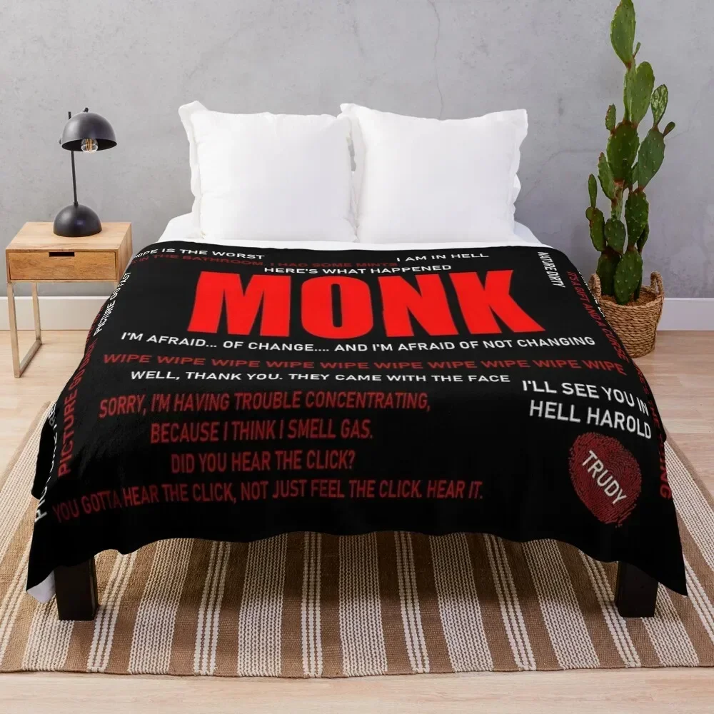 Monk Quotes Throw Blanket Bed linens Sleeping Bag Summer Beddings Blankets