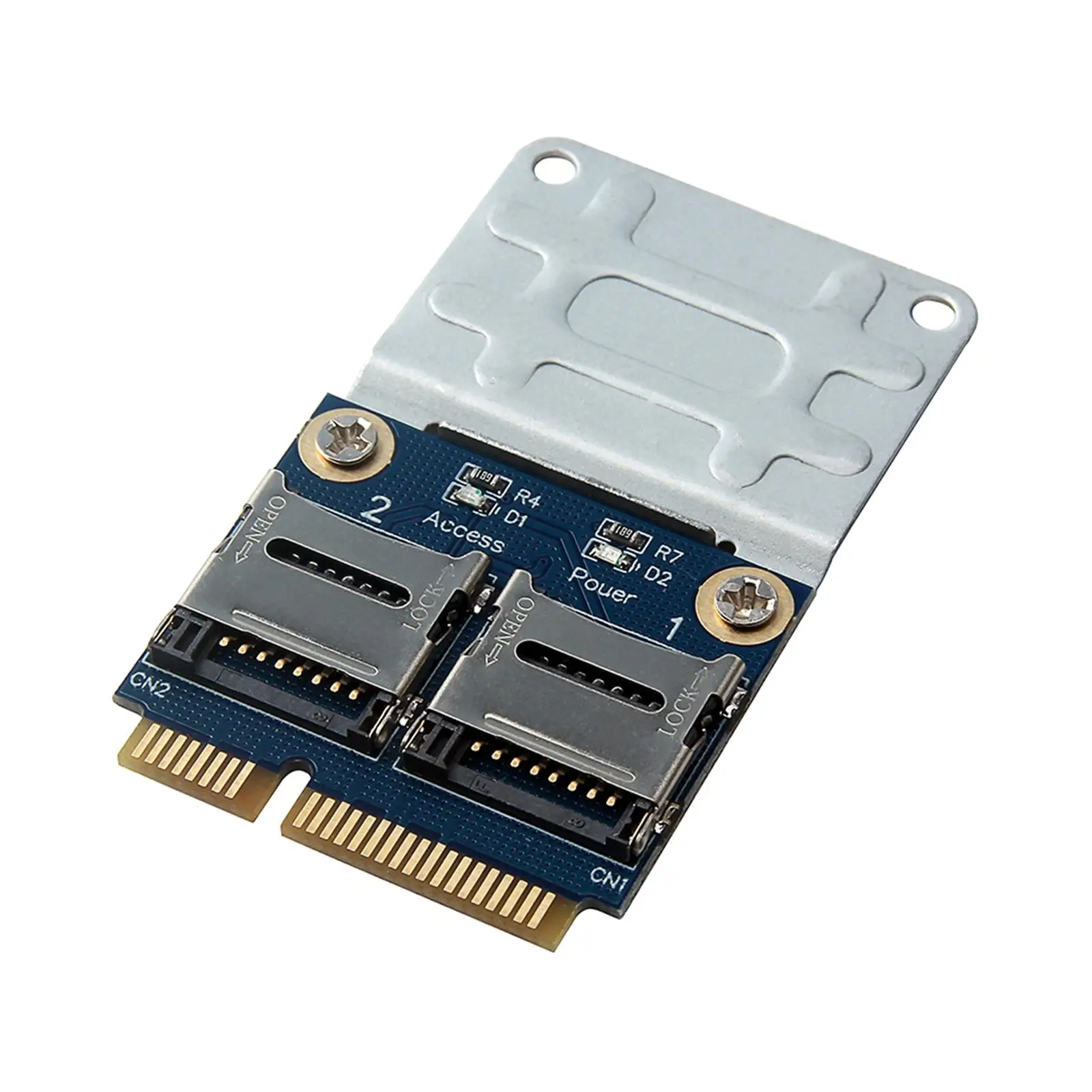 Reader Mpcie Dual Micro SD SDHC SDXC Adapter Card Iron for Notebook USB 2.0 General Storage