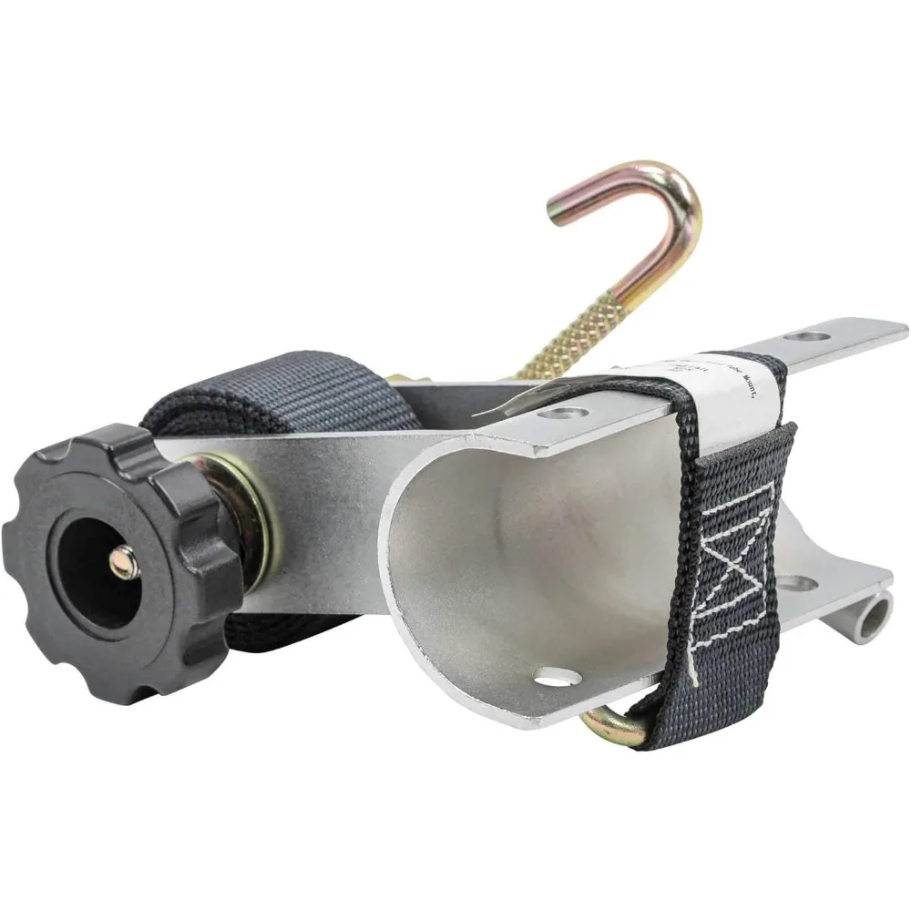 Mytee 2er-Pack 1,5 x 7 Zoll Leitergestell mit Ratschen-Spanngurte, runde Rohrhalterung, Edelstahl 304