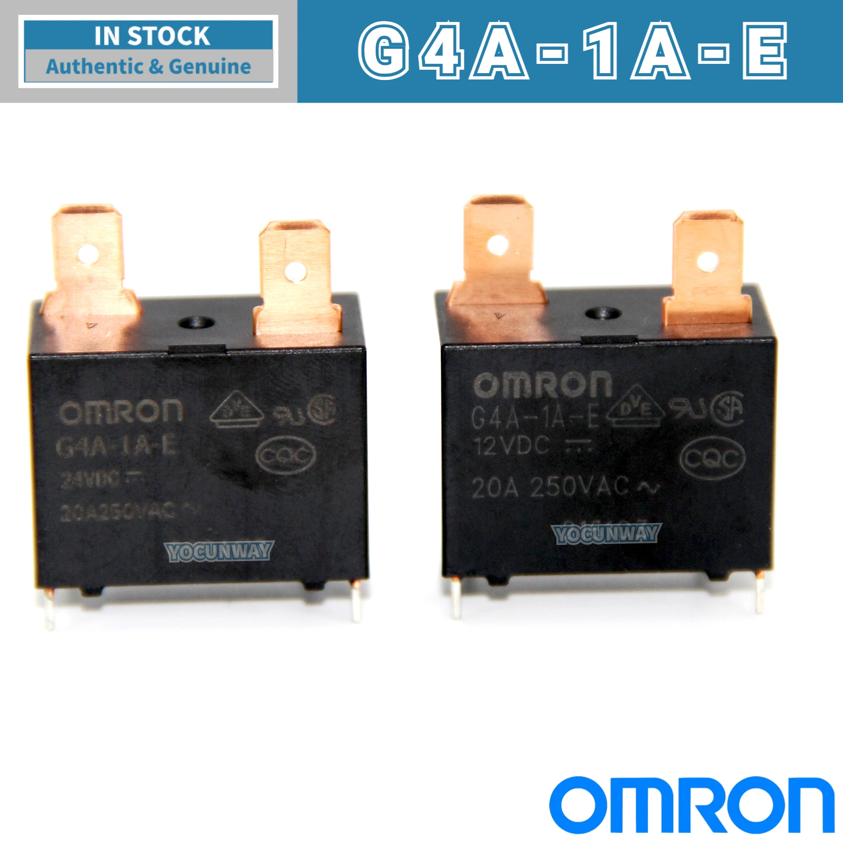 New Authentic Original OMRON Power Relay G4A-1A-PE -E-12VDC 24VDC DC24V DC12V 4 PIN 4pin 20A