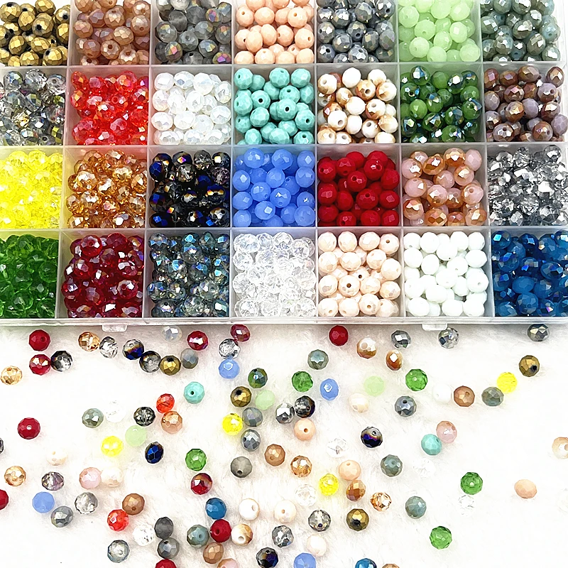 30pcs/lot 8x6mm Rondelle Austria Faceted Crystal Glass Beads,Wheel Beads,Transit Beads For Jewelry Making diy Bracelet Necklace