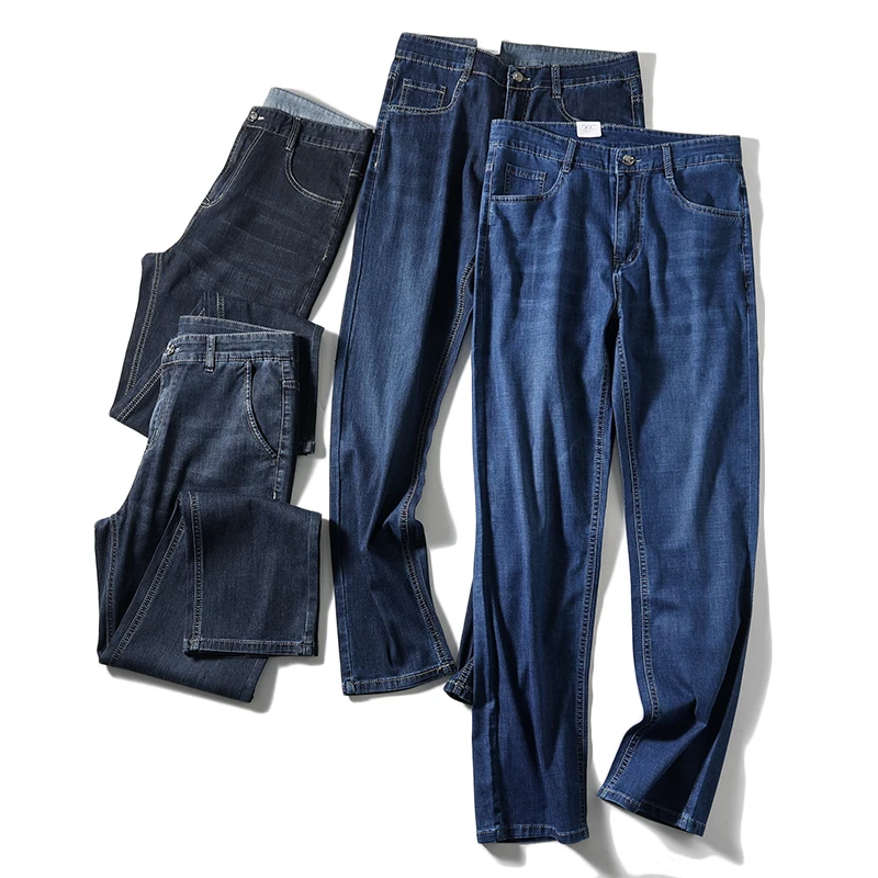 

Comfortable Straight Leg Jeans Men's Casual Fashion Washed Cotton Denim Spring Autumn Seasonal Youth Active Style Long Pants