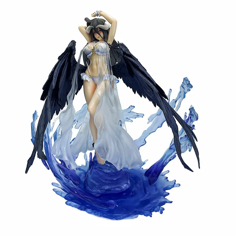 

31cm Overlord Albedo Swimwear Beautiful Girl Anime Handmade Action Figures Desktop Case Decoration Ornament Gift