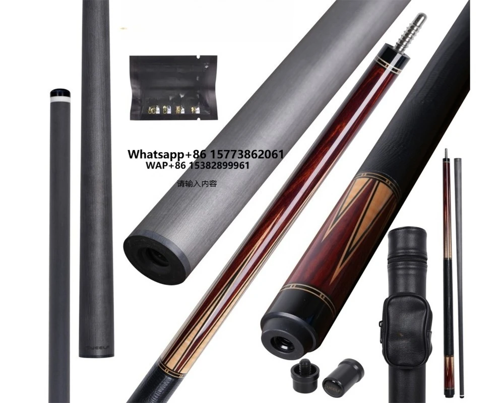 

Rayspeed Carbon Fiber Shaft Pool Cue Stick 12.5mm Tip Billiard Carbon Fiber Cue Lizard Leather Curly and Cocobolo
