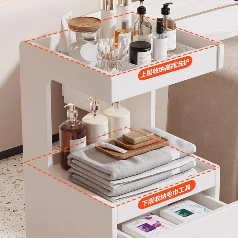 医療用トロリー、美容院用トレイカート（ホイール付き）、補助トロリー、美容院用家具、ハンドカート、ローリング収納カート