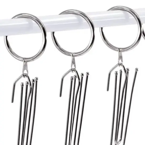 Stainless Steel Curtain Pinch Pleat Hooks 4 Prong Drapery Pins For Window Treatment Home Decor Hardware Accessories