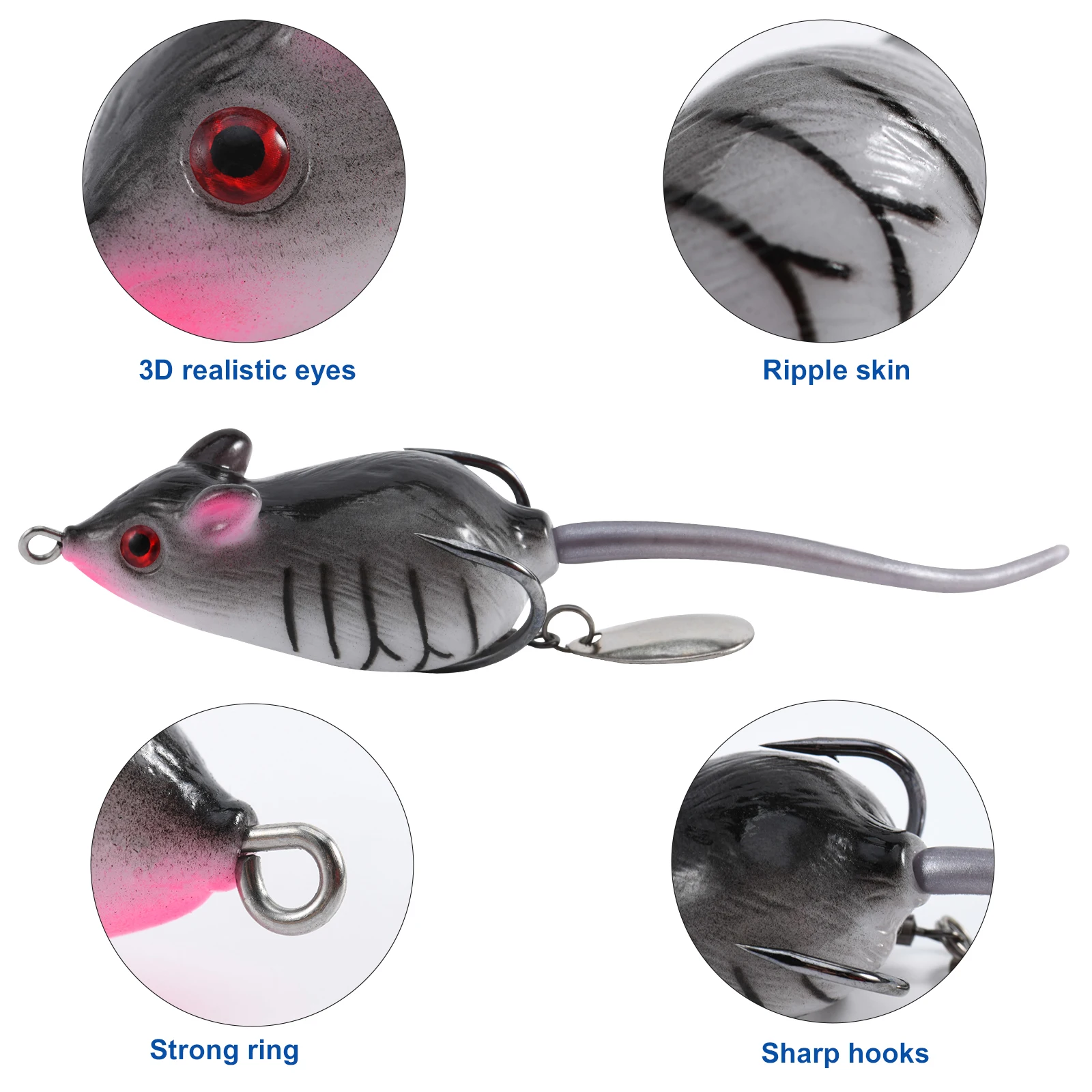 5-Piece Fishing Lure Set - Jointed Minnow Crankbaits, Plastic Swimbaits For Fresh & Saltwater