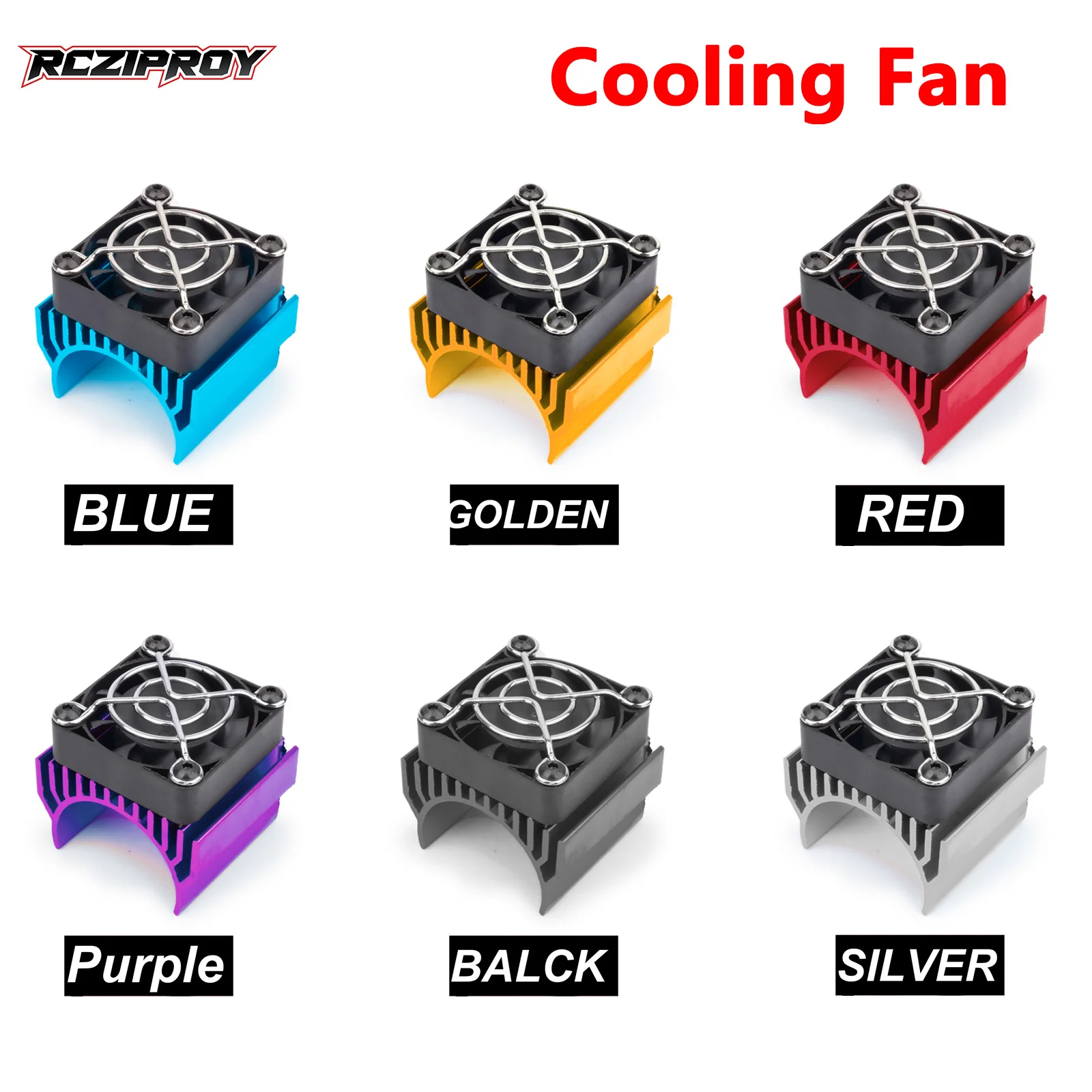 RCZIPROY RC Aluminum Motor Heatsink with DC 5V Cooling Fan for 540/550/3650/3660 RC Car Tra HSP SCX10 Upgrade Parts