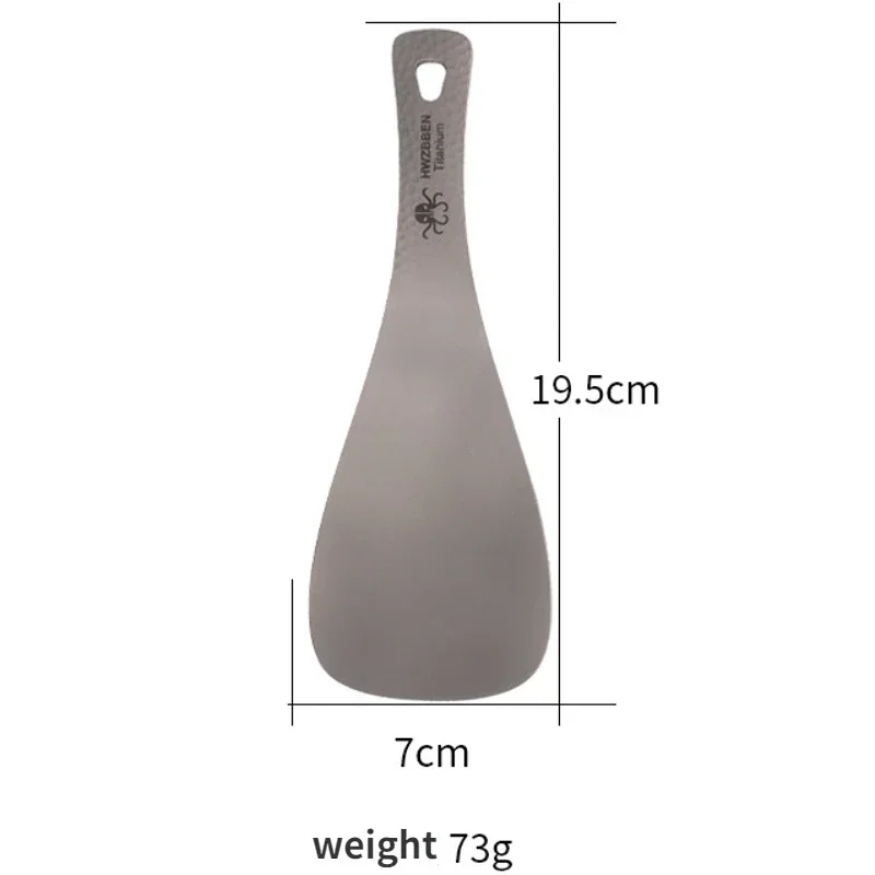 2024 New Lightweight Titanium Rice Spoon Paddle, Outdoor Tableware for Home Camping Hiking Picnic Tool