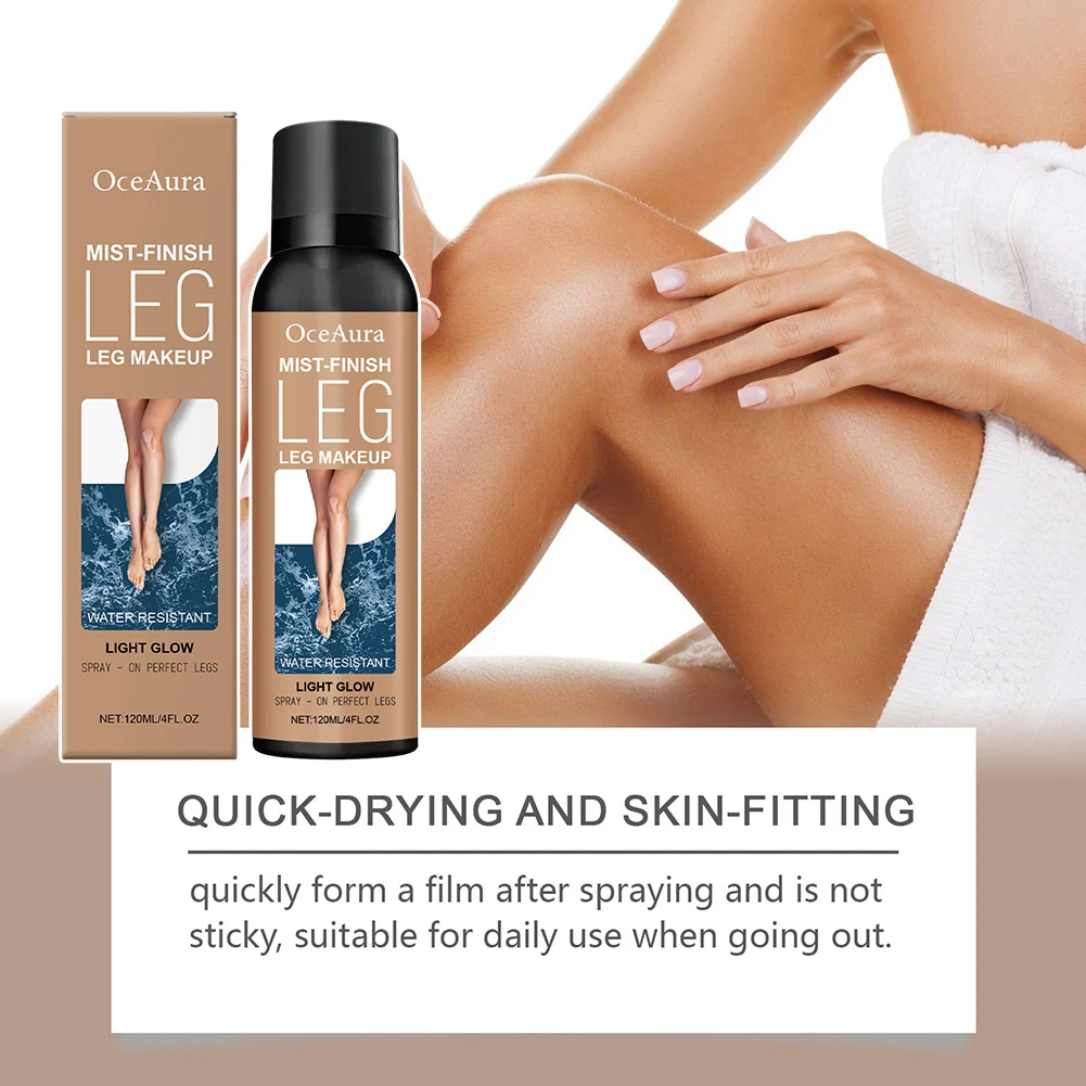 Bronze Leg Makeup Spray Concealer Even Skin Tone Lasting Moisturizing Body Foundation Cover Tattoo Blemish Fake Tanning Spray