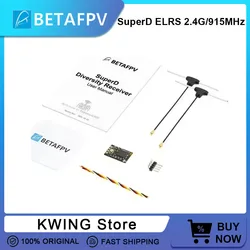 1/5PCS BETAFPV SuperD ELRS 2.4G/915MHz Diversity Receiver ExprssLRS RX 2T Antennas For RC FPV Long Range Freestyle Drone