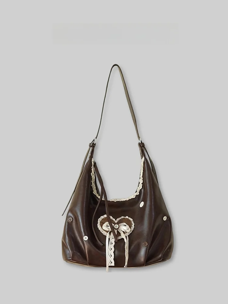 Bolsa Transversal Retro de Grande Capacidade Clnoe Kenok, Bolsa de Ombro Feminina, Estilo Casual Simples, Couro Macio, Fecham...