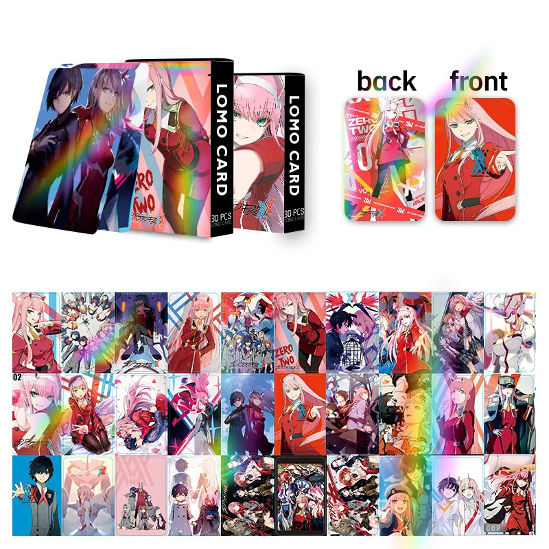 

30PCS Anime DARLING In The FRANXX Photocard Zero Two Lomo Card Photo Cards For Fans Collection Postcards Children's Toys Gift