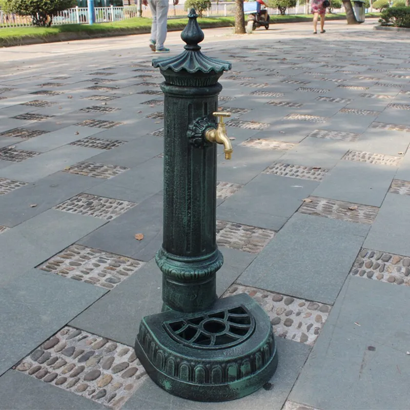 HYS cast iron handicrafts retro vertical sink courtyard home floor type washbasin washbasin home decoration ornament