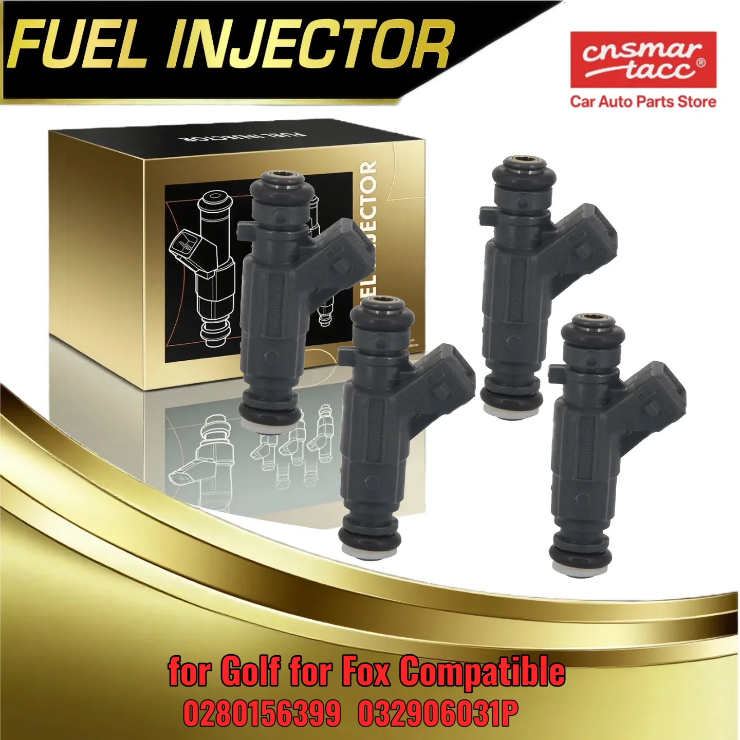 

4 шт. топливная форсунка для гольфа Fox с высоким импедансом подходит для OEM 0280156399 подходит для OEM 032906031P