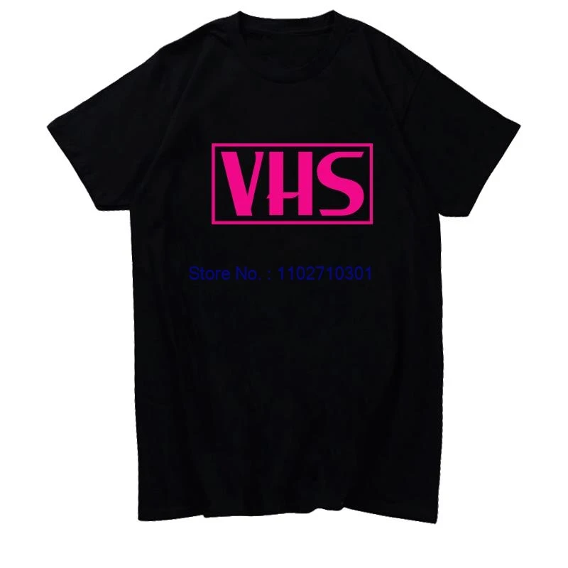 Vhs Bloody Horror Big Box Collector's Graphic T Shirts Cotton Short Sleeve T-Shirts Summer Tees Tops O-Neck Mens Print T Shirt