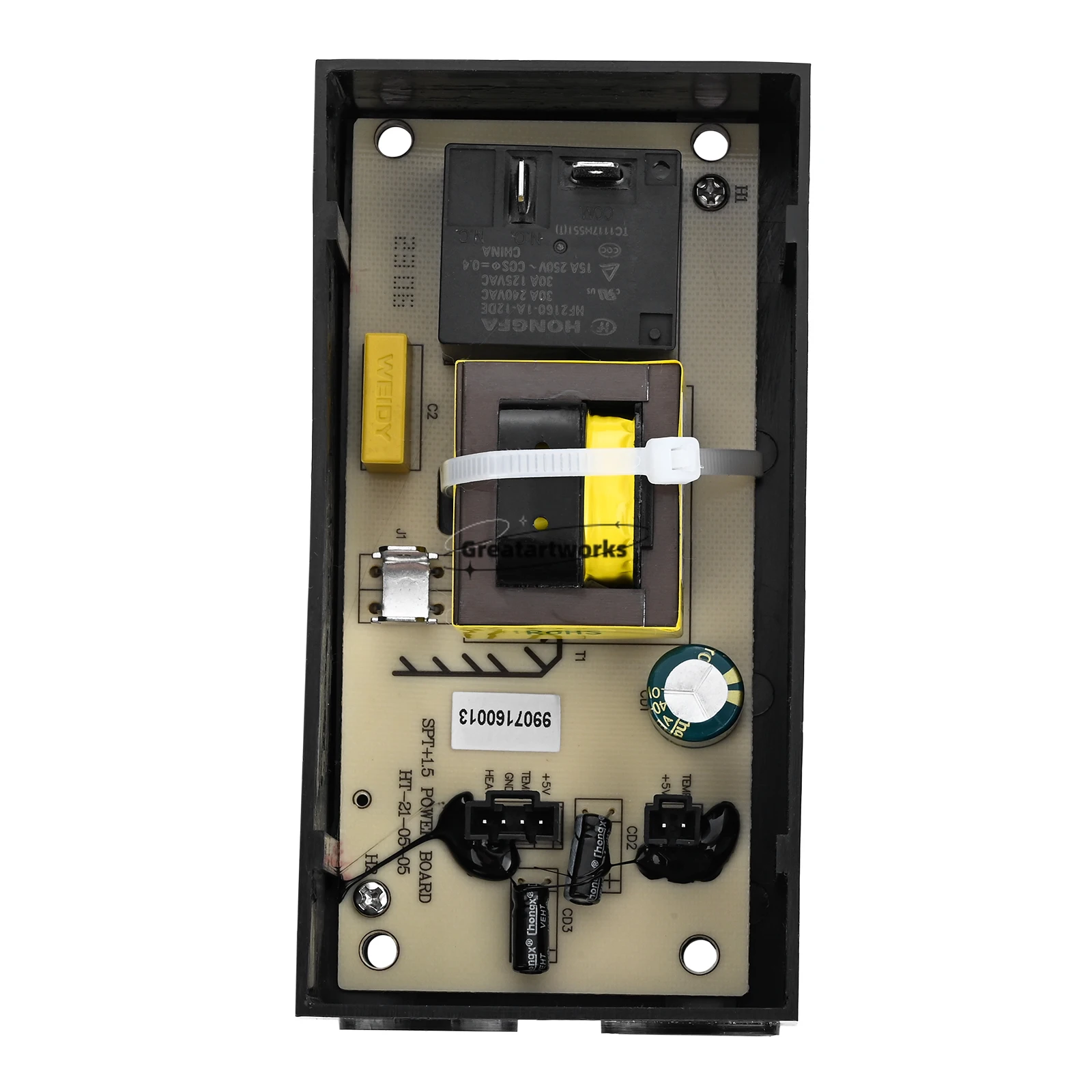 Imagem -05 - Substituição Power Circuit Board para Masterbuilt Fumador Elétrica Digital Mb20071117 Mb20071418 Mb20071518 Mb20071619 9907160013