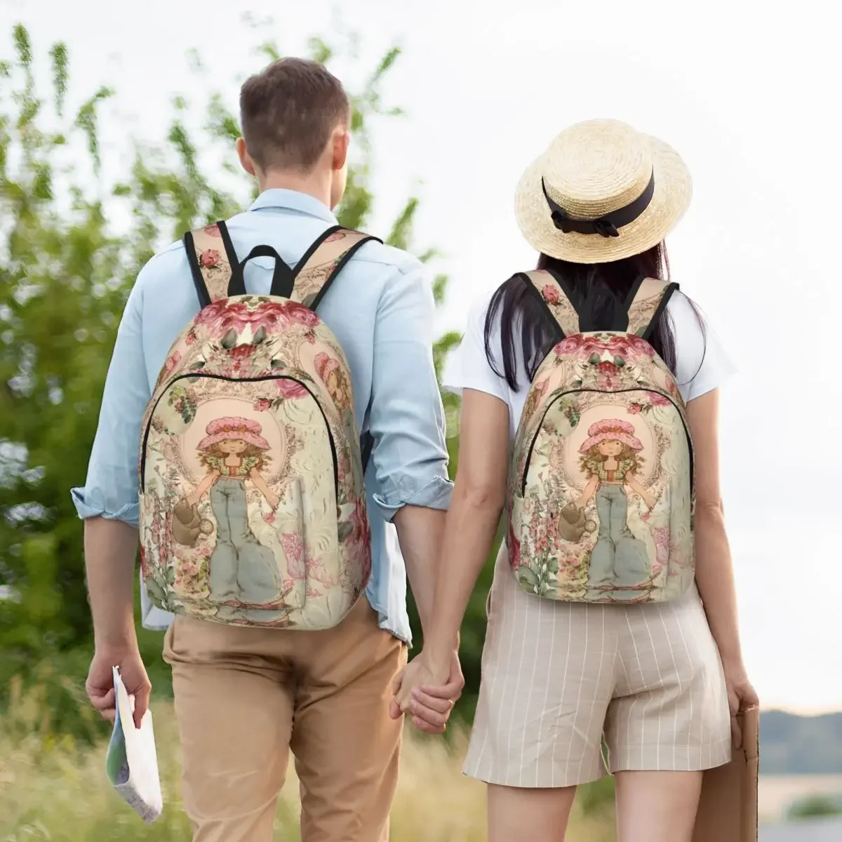 

Sarah Kay Cartoon Flower Girl Teenage Backpack Outdoor School Travel Cute Paint Daypack Men Women Laptop Computer Shoulder Bag