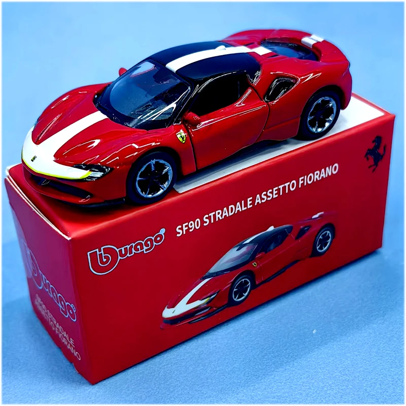 حقيقي في المخزون 1/43 Bburago Ferrari 812 SF90 SP3 F40 F50 سيارة رياضية سبيكة سيارة نموذج جمع ذكرى هدية عيد ميلاد اللعب