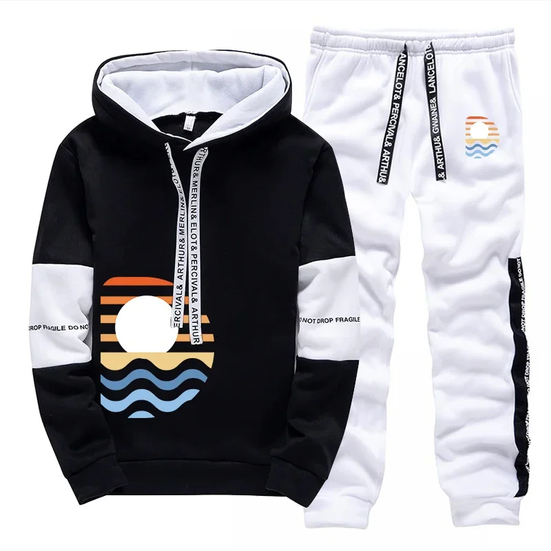 

Мужской спортивный костюм, осенне-зимняя горячая распродажа, спортивная повседневная толстовка с капюшоном и повседневные спортивные штаны, удобные качественные беговые штаны на открытом воздухе
