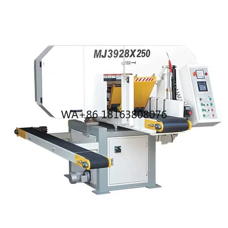 Automatic Horizontal Band Saw Machine, Heavy-duty CNC Horizontal Band Saw, Raw Wood, Redwood, Thin Wood Cutting Saw Machine