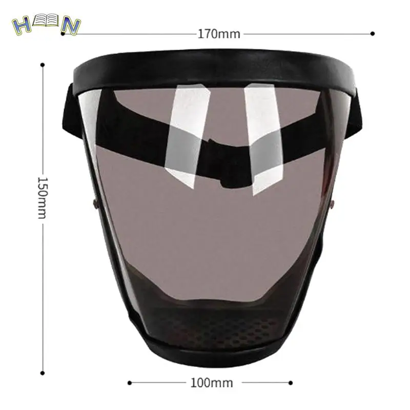 Comfortabel Beschermt Ogen Gezichtsmasker Cover Super Beschermende Anti-Fog Gezichtsscherm Lasmasker Stofdichte Transparante Helm