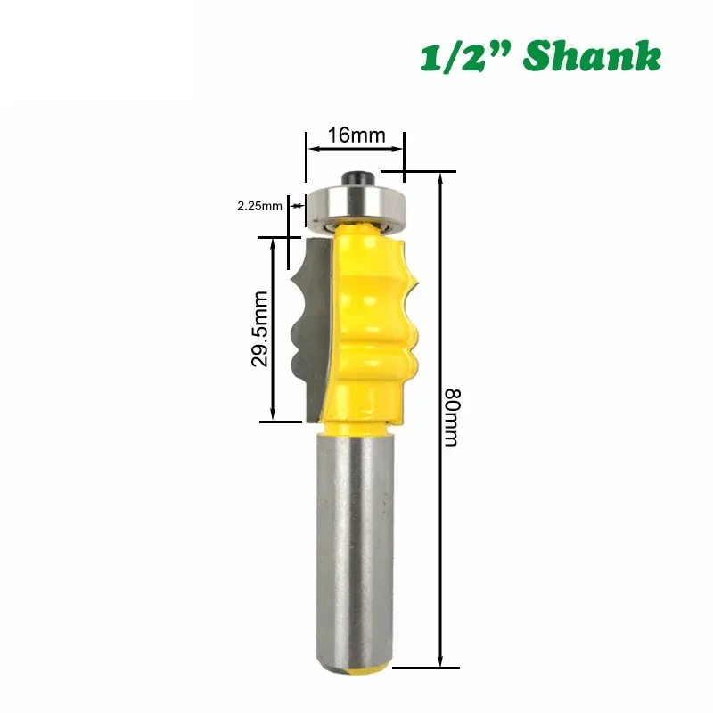 3pcs 12mm 1/2" Shank Picture Frame Line Router Bit C3 Carbide Classical Milling Cutter for Wood Woodworking Tenon Cutters