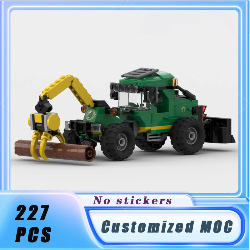 City Vehicle Series Forest Skidder Car Building Blocks Model Bricks Display Collection Children's Toys Gifts 227PCS