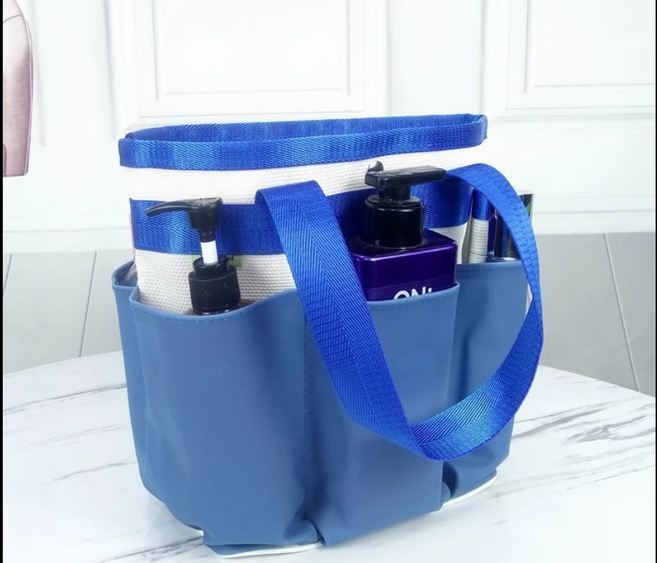 Organizer per bagno portaoggetti per doccia cestino in rete ad asciugatura rapida con tasche Caddy portatile per dormitorio campeggio nuoto