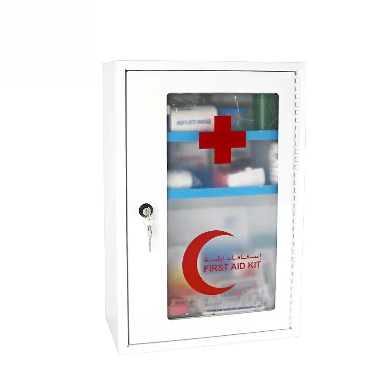 Metal stainless steel medicine box first aid kit medical cabinet wall mounted