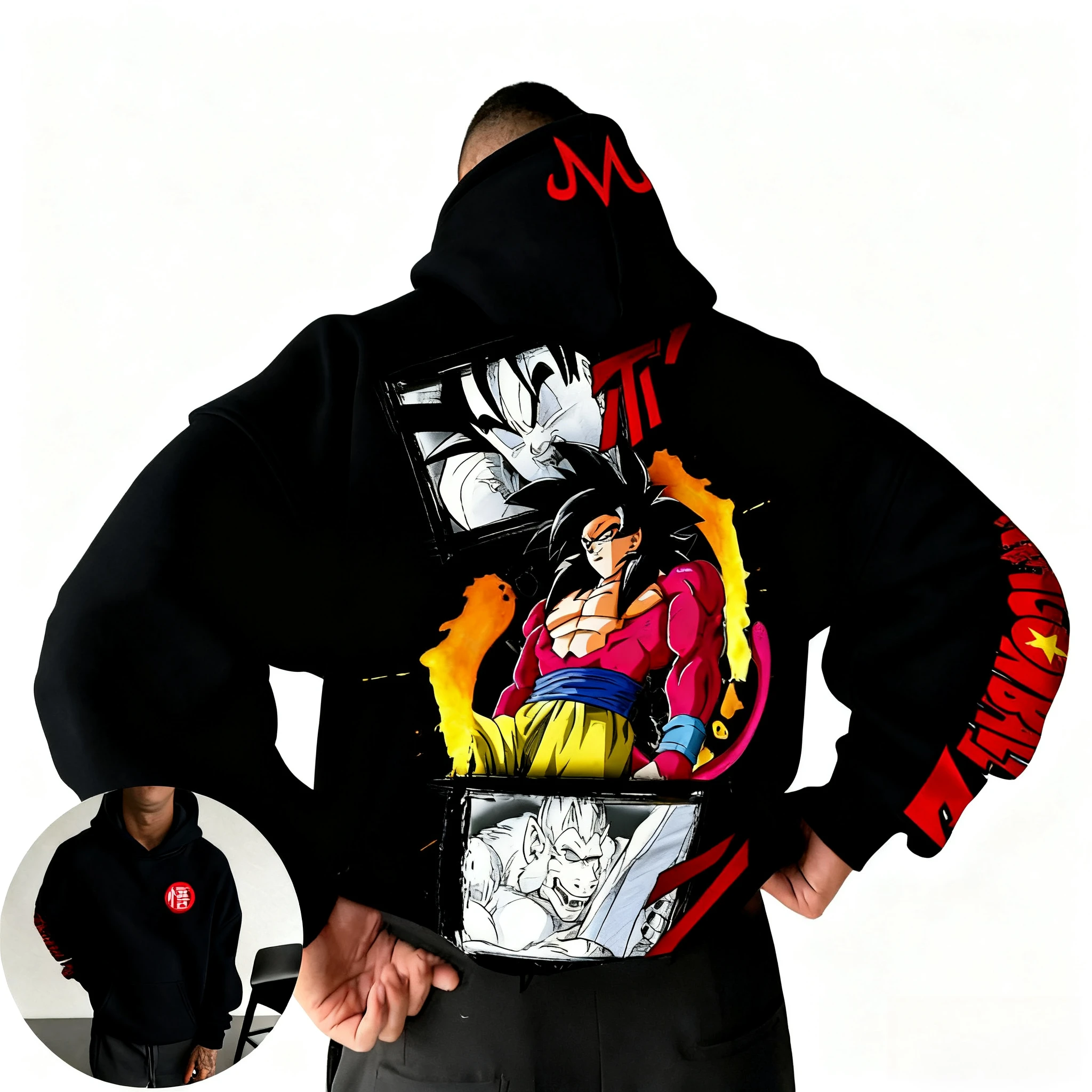 Anime Dragon Ball Anime Sun Wukong Pattern 2025 Autumn/Winter New Hot Selling Men's Women's Casual Loose Hip Hop Cotton Hoodie