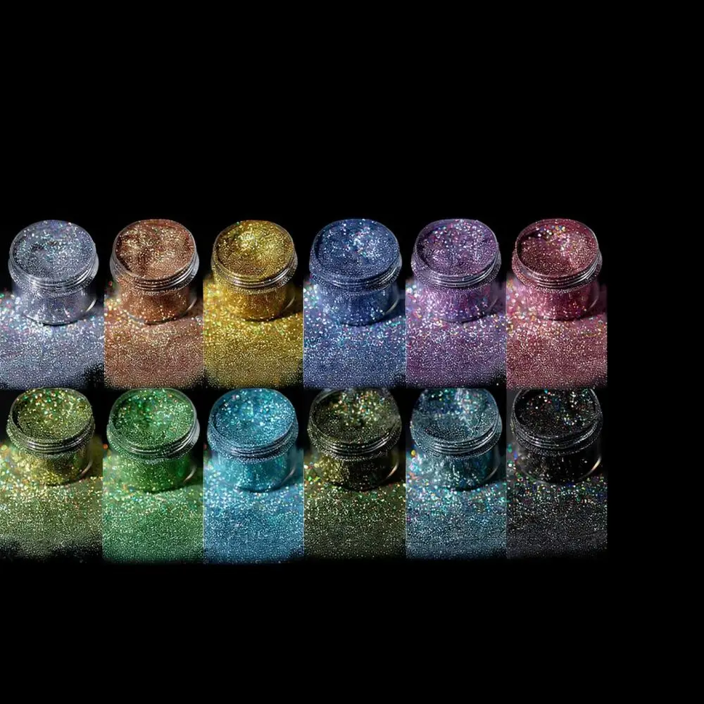 Fine Holographic Glitter Powder For Nail Art Decoration Epoxy Resin Casting DIY Crafts Sparkly Sequins Pigment Material
