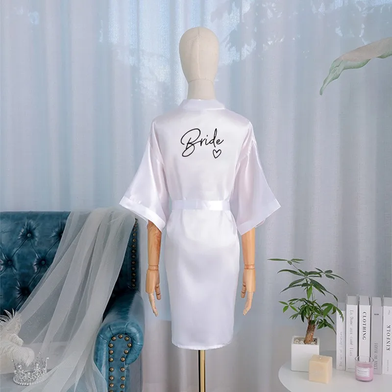 

Wedding Morning Robe Silk Simulation Ladies Spwear Bride T Cosmetic Batobe Women's Home Clothes Spring 2024