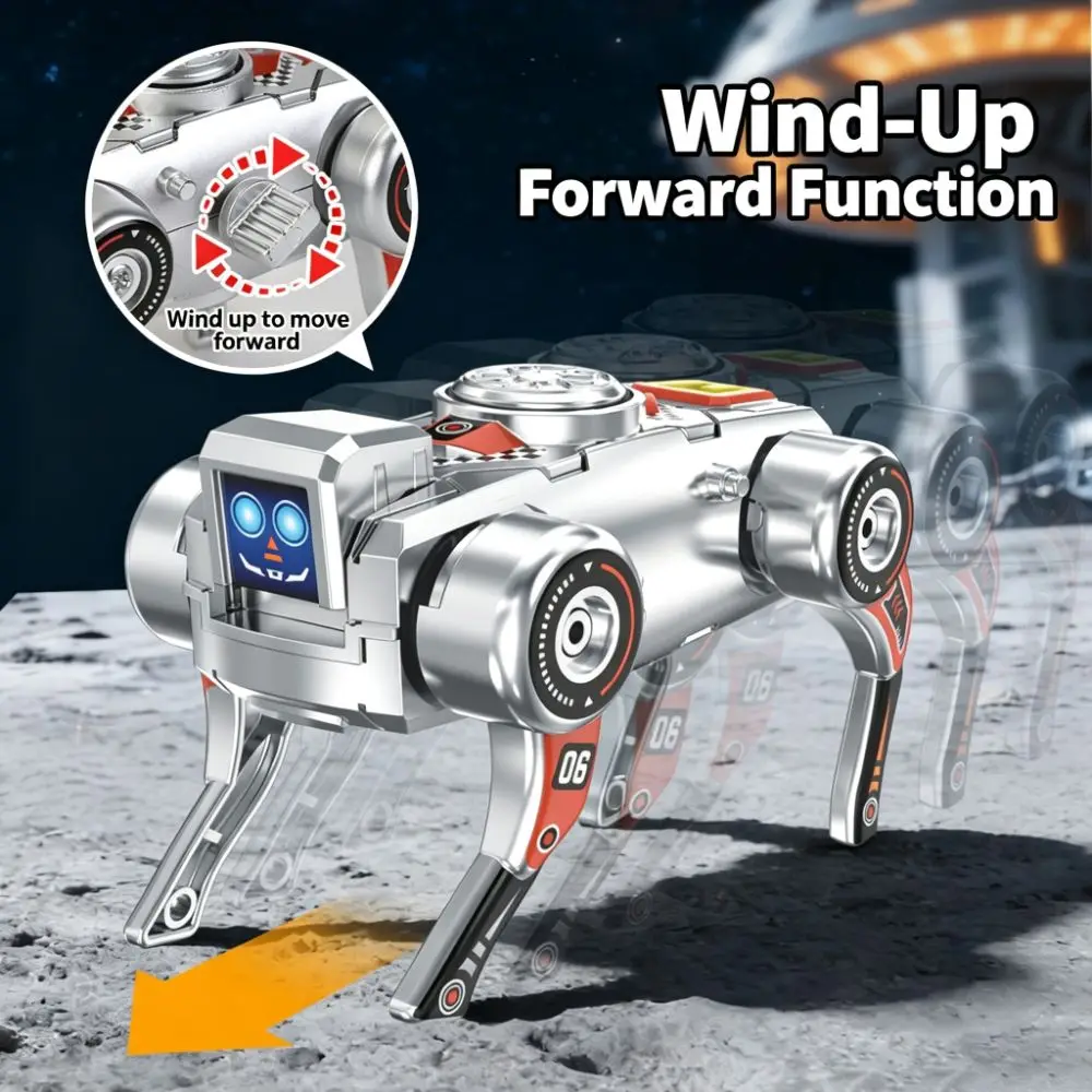 Manual Transformation Robot Dog Two-Form Structure Rotating Spinner Fidget Spinner Mechanical Style Transforming Robot