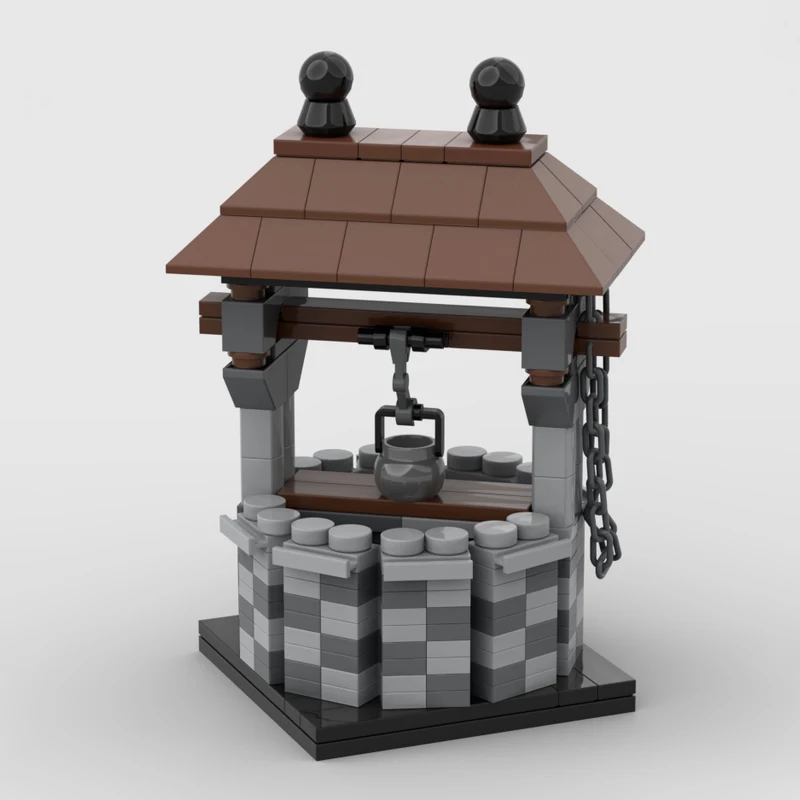 MOC ビルディングブロックは DIY カスタム中世井戸モデルクリエイティブ組み立ておもちゃセットすべての建築に適したフェスティバルギフト
