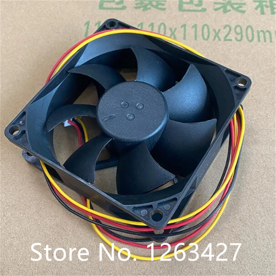 Wholesale: 8025 12V PVA080G12R 0.8A three-wire charging pile module power supply double ball cooling fan