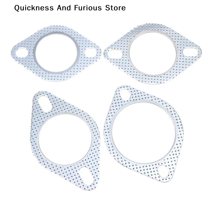 

【MO】1Pc Car Exhaust Downpipe Flange Gasket 51/55/60/63/70/76MM Exhaust Pipe Intakes Tube Gasket Universal Two Holes