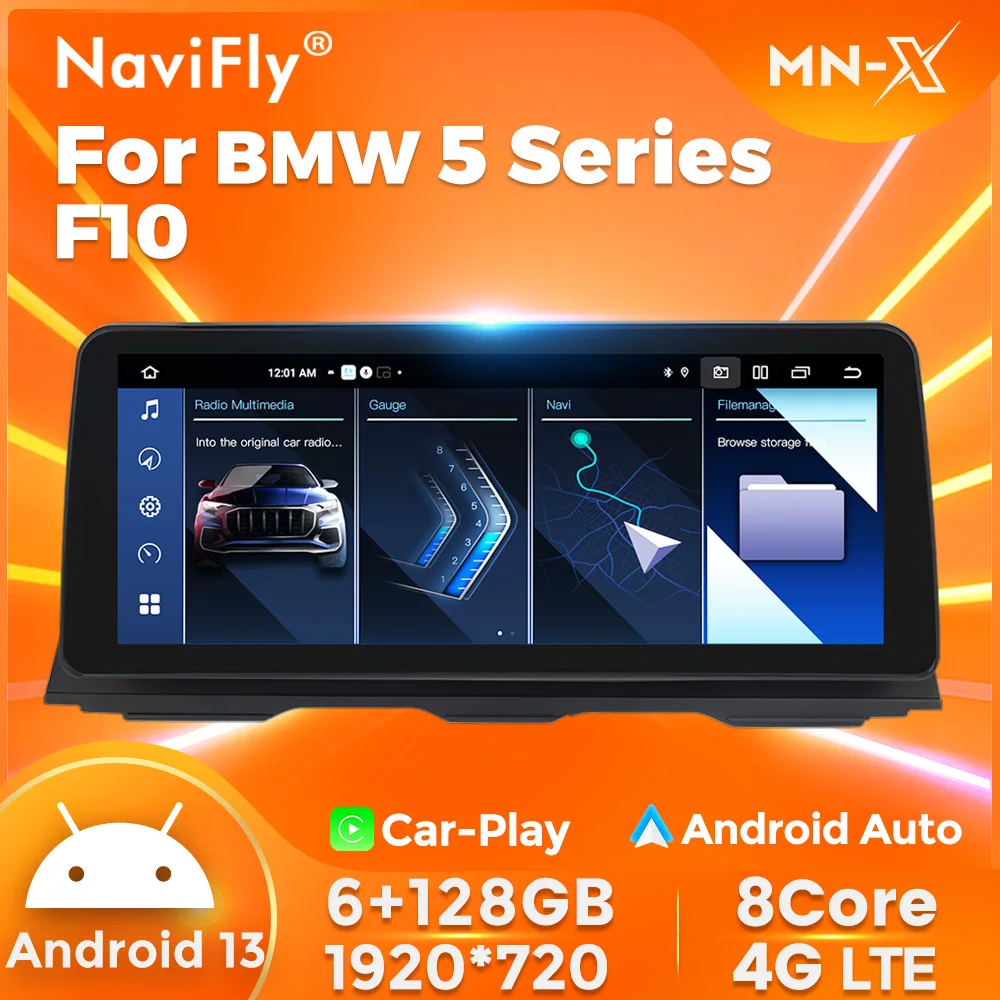 NaviFly MN-X 12,3 Автомобильный мультимедийный плеер 6G + 128G для BMW 5 серии F10 F11 CIC NBT Android 13 Автомобильный GPS навигатор беспроводной Carplay NaviFly MN-X 12,3 Автомобильный мультимедийный плеер 6G + 128G для BMW 5 серии F10 F11 CIC NBT Android 13 Автомобильный GPS навигатор беспроводной Carplay