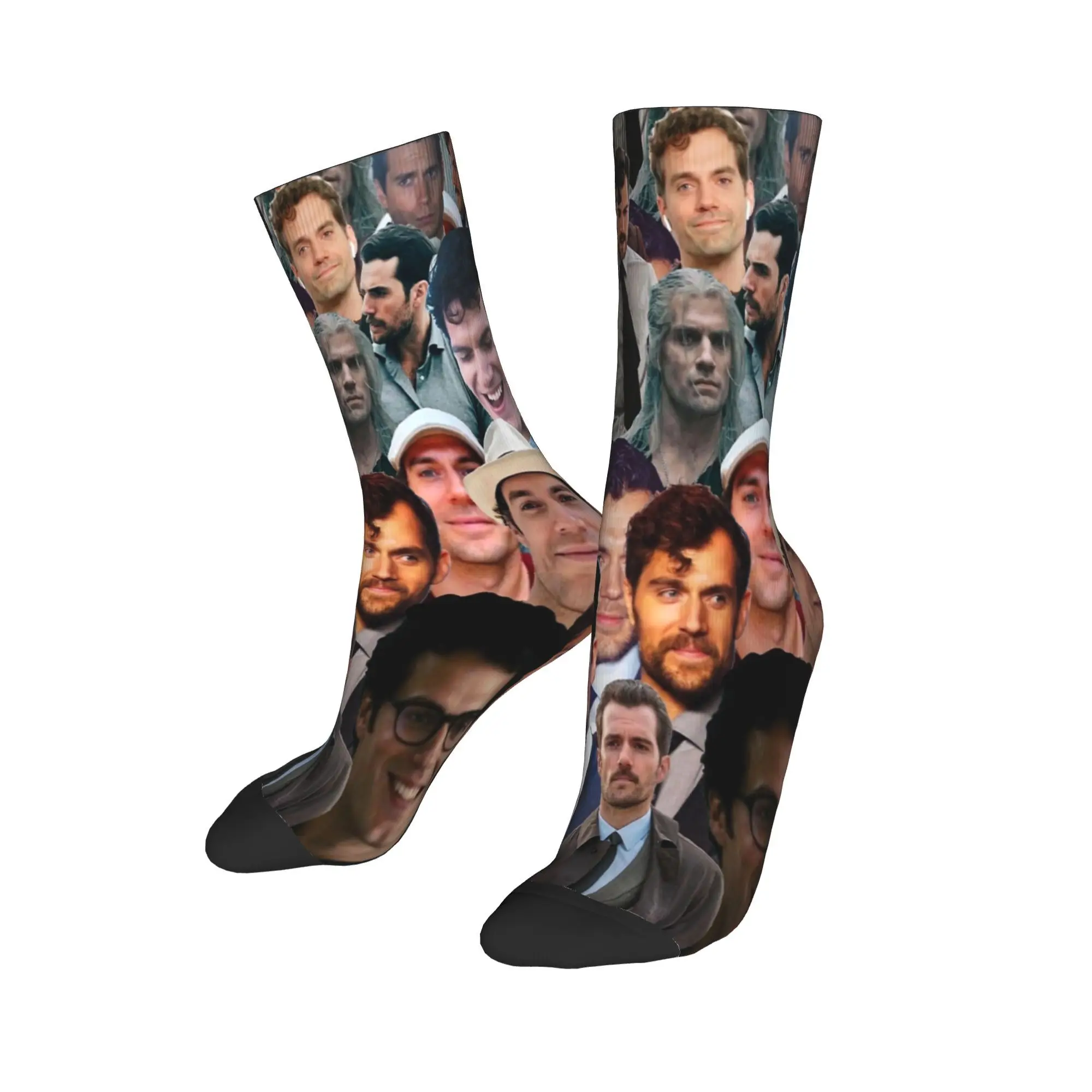 Unisex Henry Cavill Photo Collage  Socks Breathable Trendy  Crew Socks Birthday Present